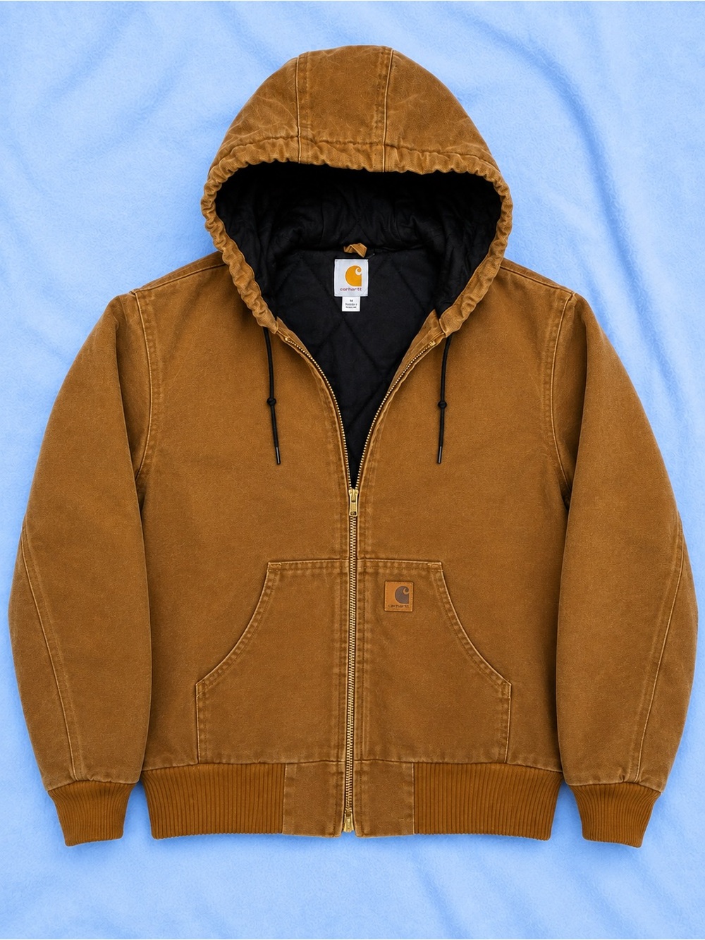 Carhartt J140-B17 BROWN SANDSTONE QUILTED FLANNEL-LINED ACTIVE JACKET